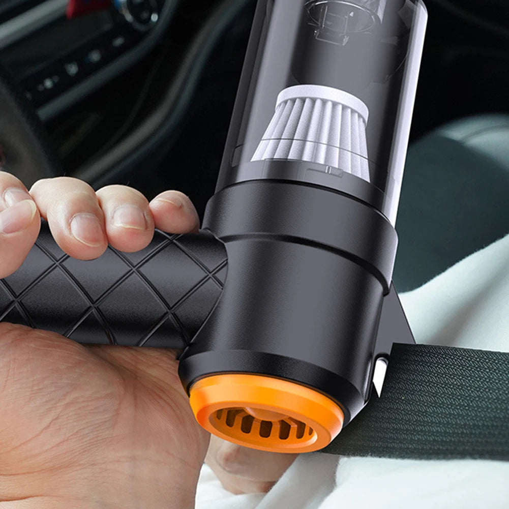 Rechargeable 6-in-1 Car Vacuum Cleaner with Type-C Charging, Powerful Suction & Air Blower for Car, Home and Office Cleaning