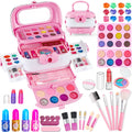 Washable Kids Makeup Kit for Girls – Real Pretend Play Beauty Set for Toddlers & Children