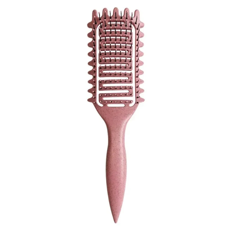 Curl Define Styling Brush Hollow Out Detangling Hair Brush Tangled Wet Curly Hair Comb