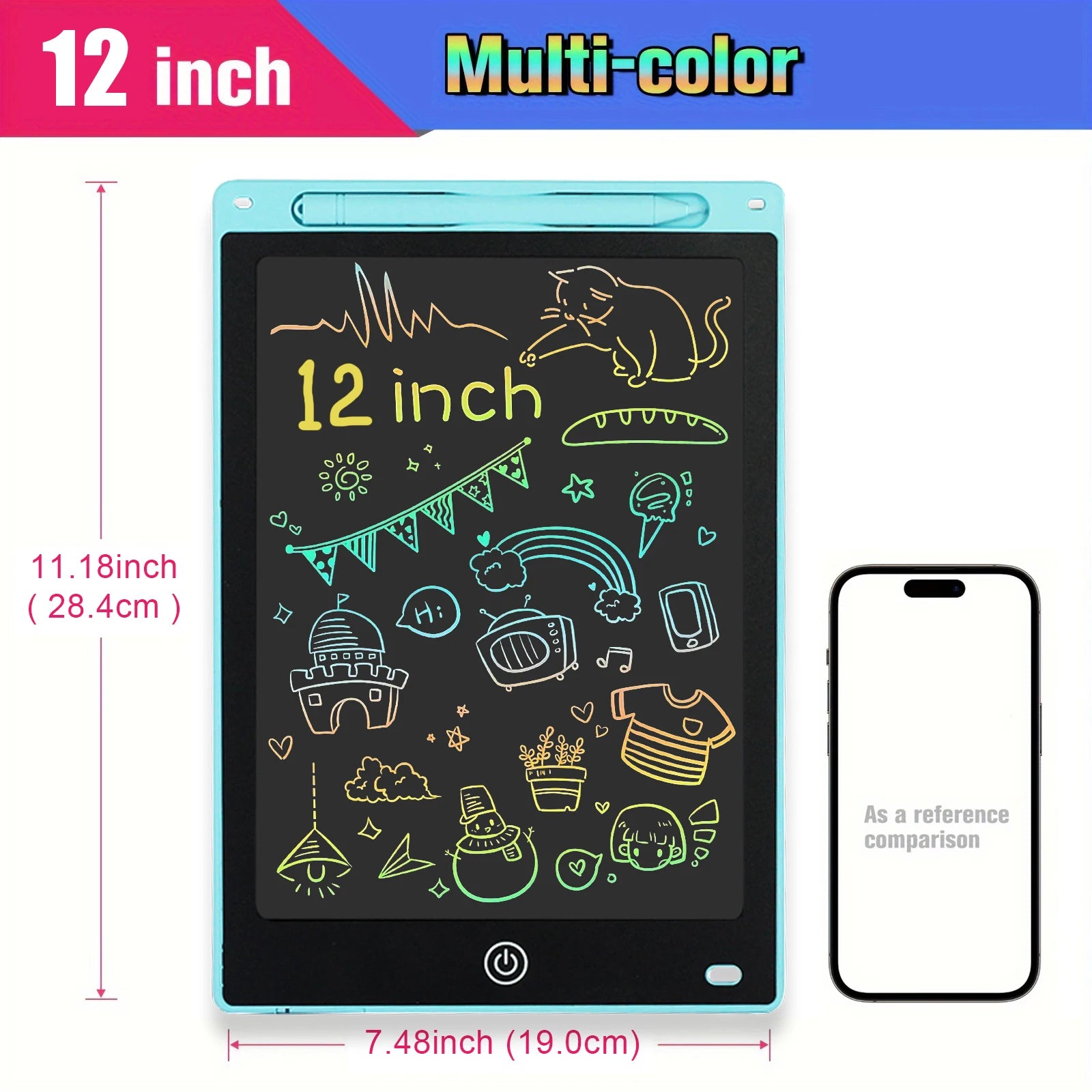 12-Inch Premium LCD Writing Tablet – Electronic Handwriting Board and Digital Drawing Pad for Kids’ Creative Learning and Fun