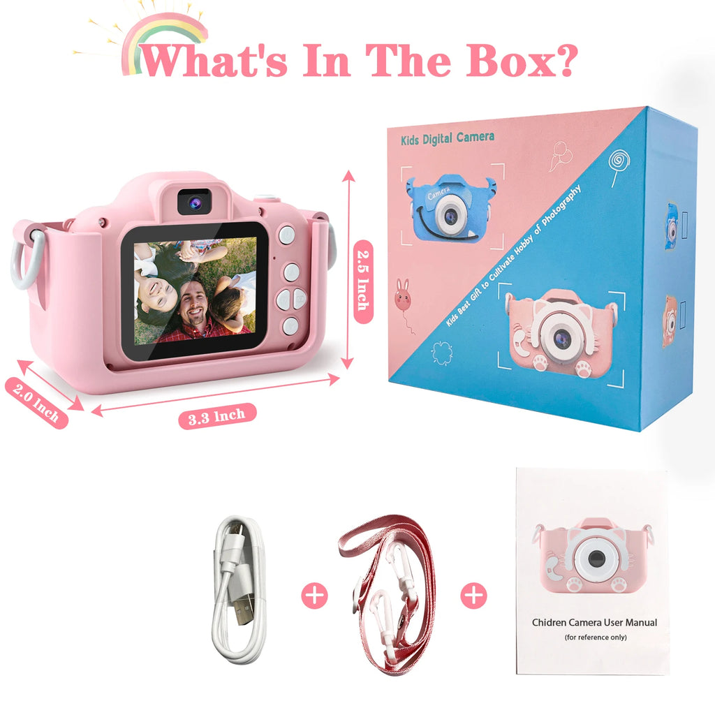 Children’s HD 1080P Digital Camera with Protective Silicone Cover