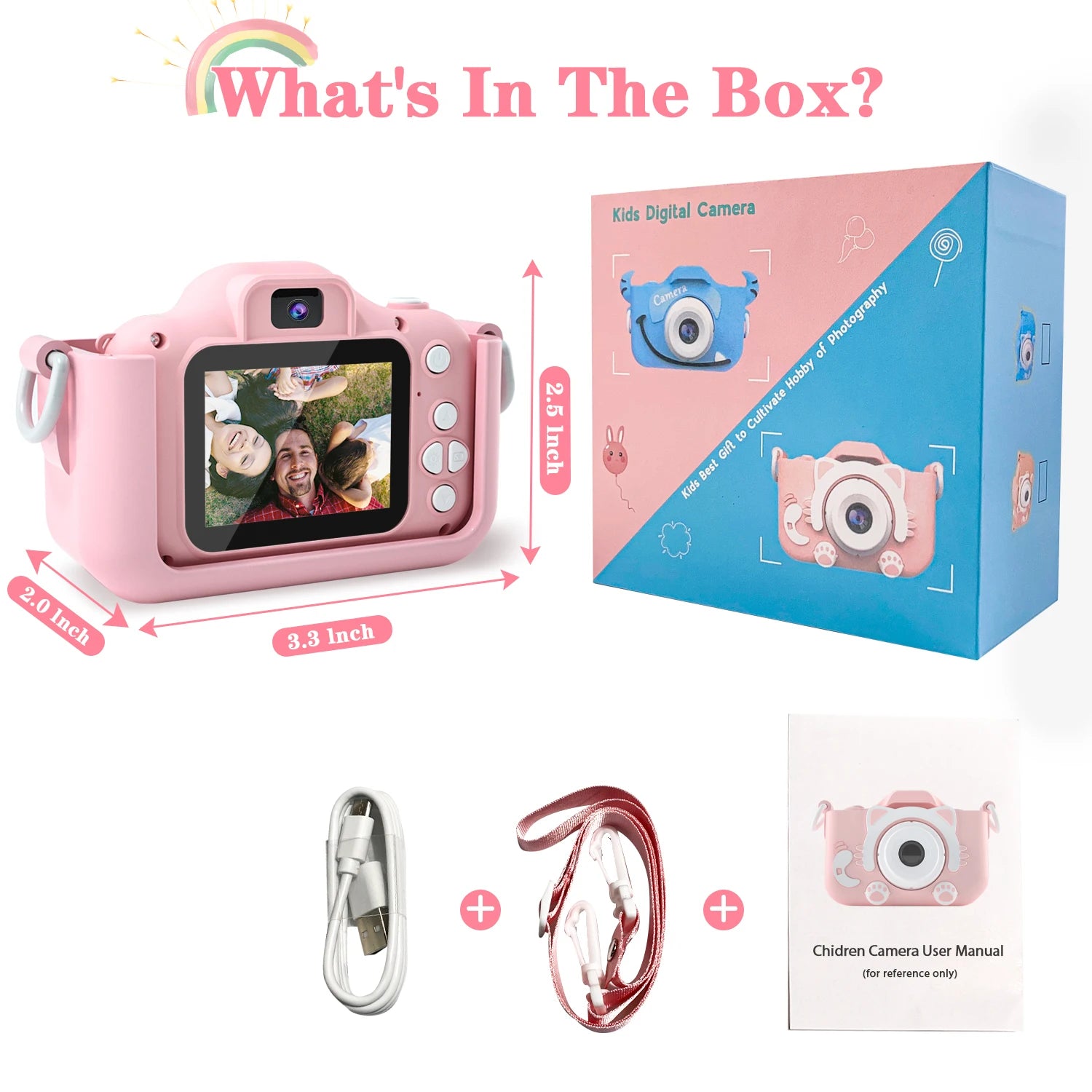 Children’s HD 1080P Digital Camera with Protective Silicone Cover