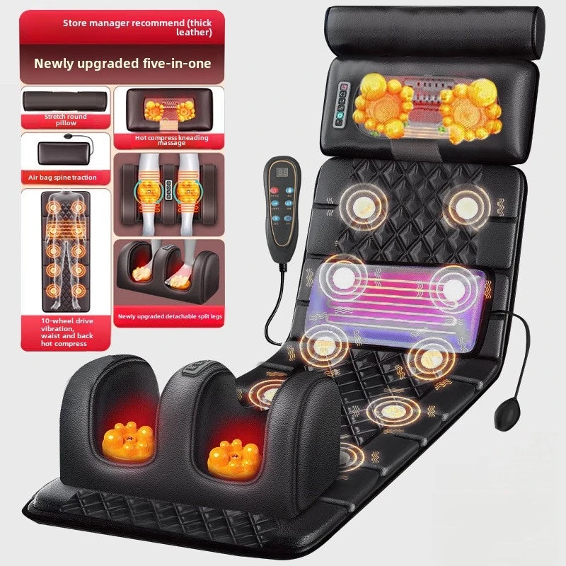 Electric Full Body Massage Mattress With Heating Hand Control.