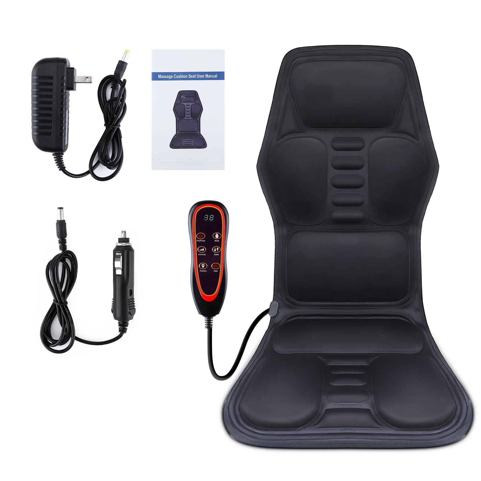 Electric Back Massager Infrared Full-Body Massage Chair.