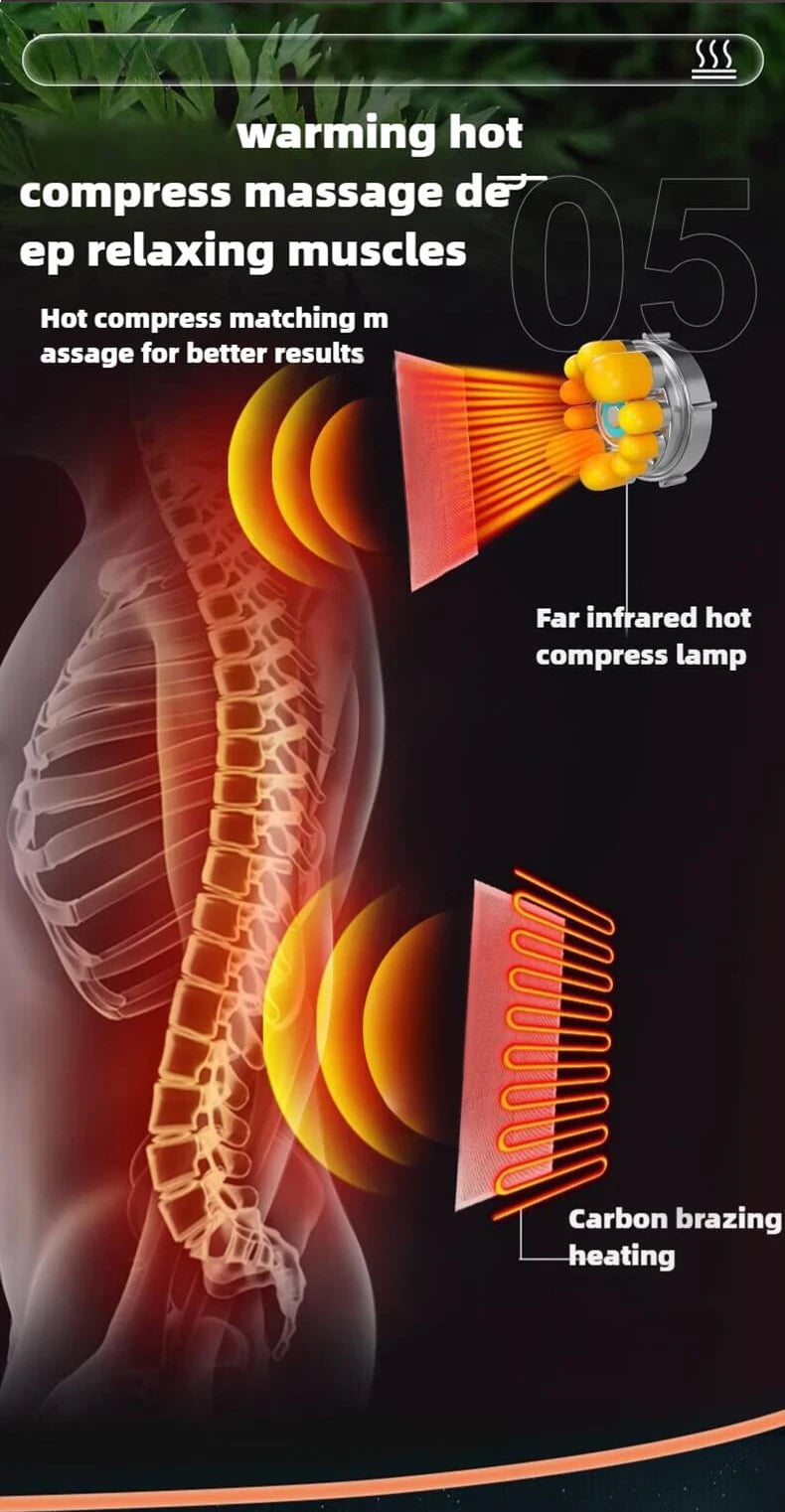 Electric Full Body Massage Mattress With Heating Hand Control.