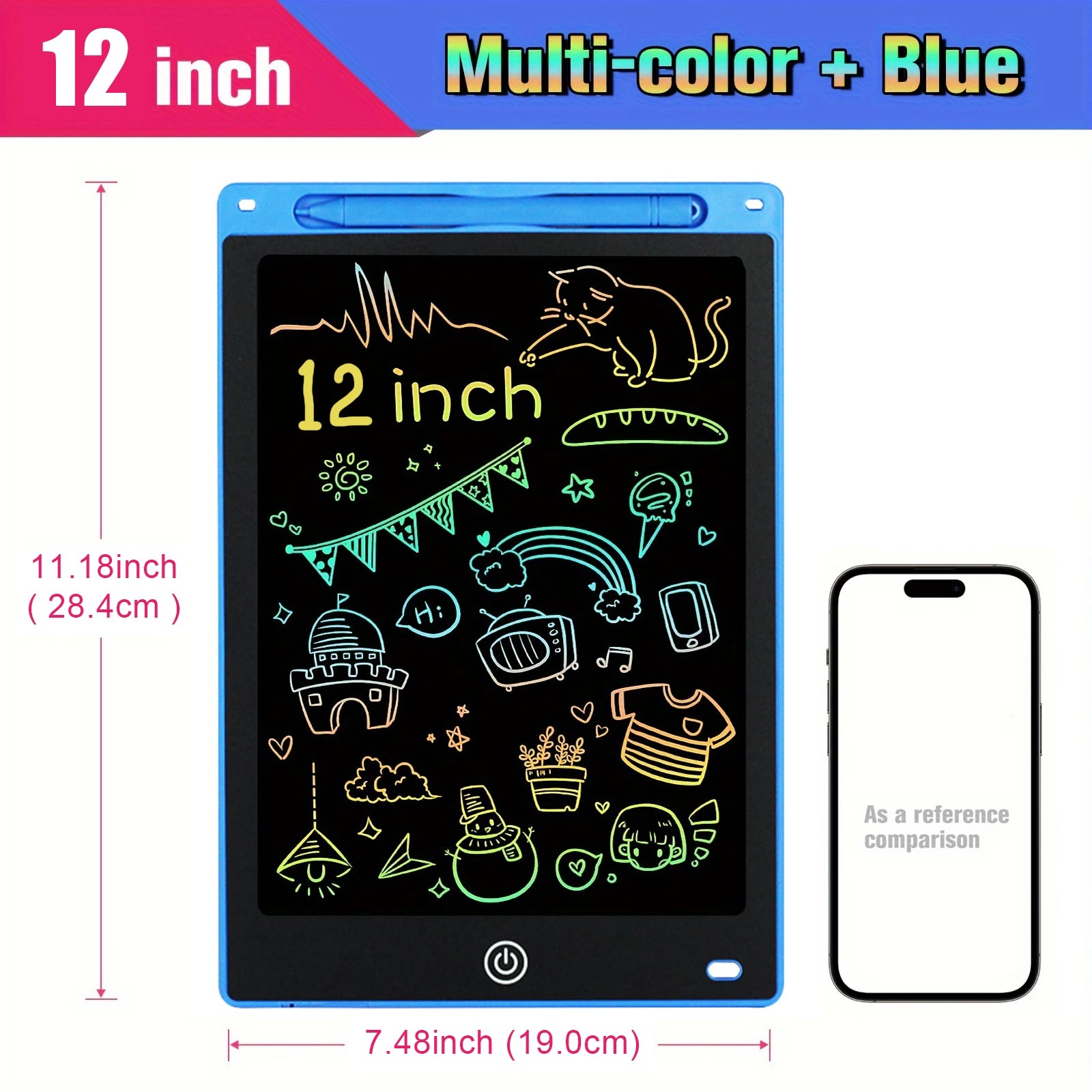 12-Inch Premium LCD Writing Tablet – Electronic Handwriting Board and Digital Drawing Pad for Kids’ Creative Learning and Fun