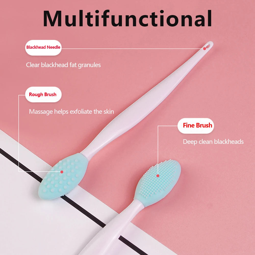 Beauty Skin Care Wash Face Silicone Brush Exfoliating Nose Clean Blackhead Removal Brushes