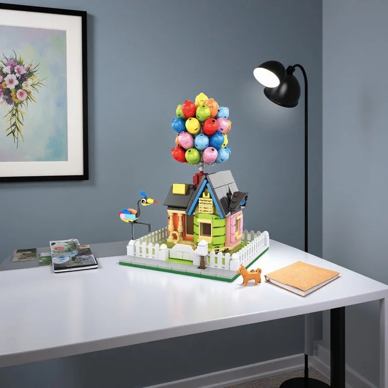658PCS Animal Balloon Floating House Building Blocks – Desktop Display and Family Gift Toy