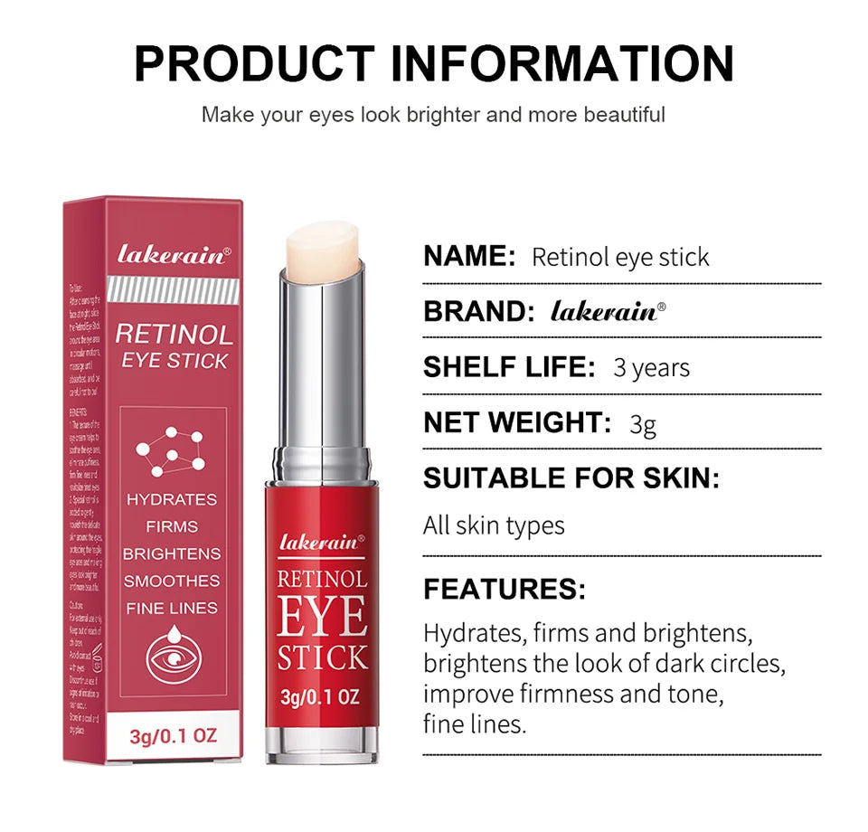 Retinol Eye Cream Lightening Dark Circles Firming Skin Instant Eye Repair Serum Stick