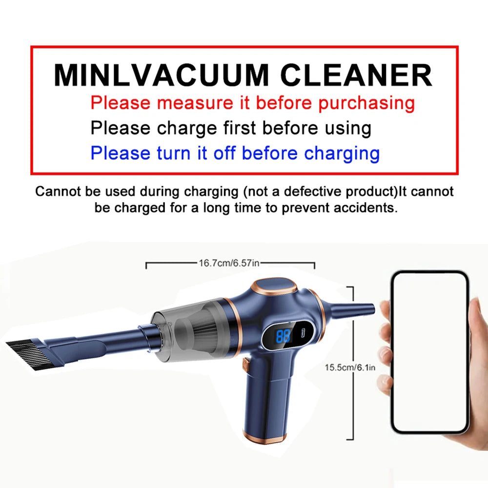 ROADSUN 4-in-1 98000Pa Powerful Cordless Car Vacuum Cleaner for Audi Full Series – Portable Wireless Handheld Auto Cleaning Device