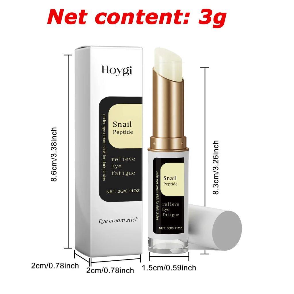Snail Eye Cream Stick Collagen Fade Fine Lines Wrinkle Lightening Dark Circles.