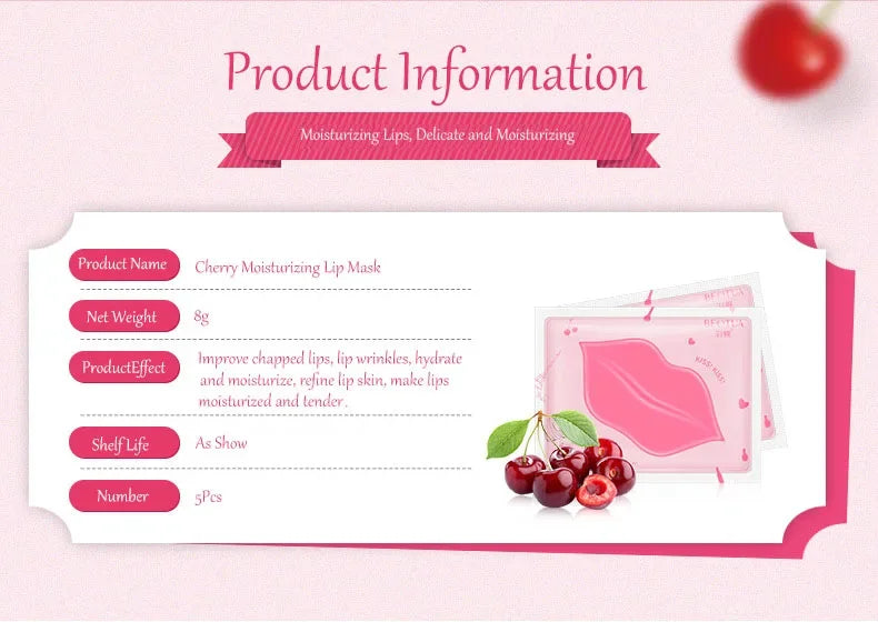 5/10Pcs Lip Mask Hydrating Repair Remove Lines Blemishes Lighten Lip Line Collagen Gel Mask
