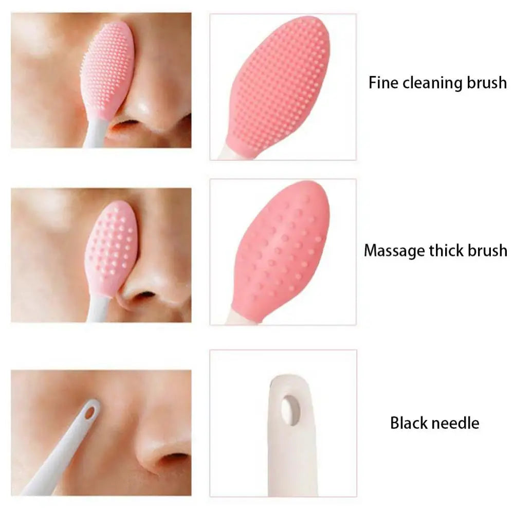 Beauty Skin Care Wash Face Silicone Brush Exfoliating Nose Clean Blackhead Removal Brushes