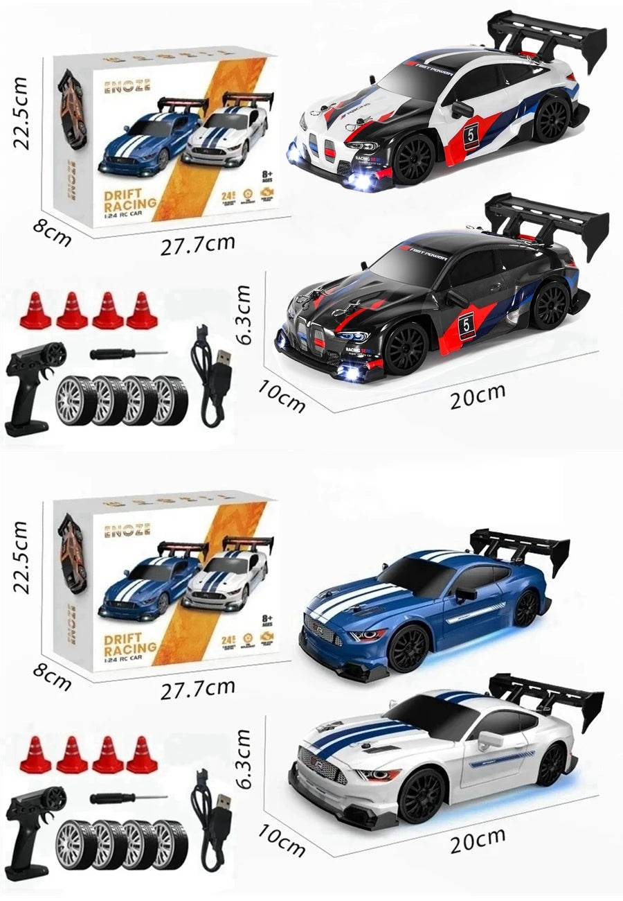 4WD RC Drift Car – High-Speed Remote Control Racing Vehicle with LED Lights and 2.4GHz Controller for Kids
