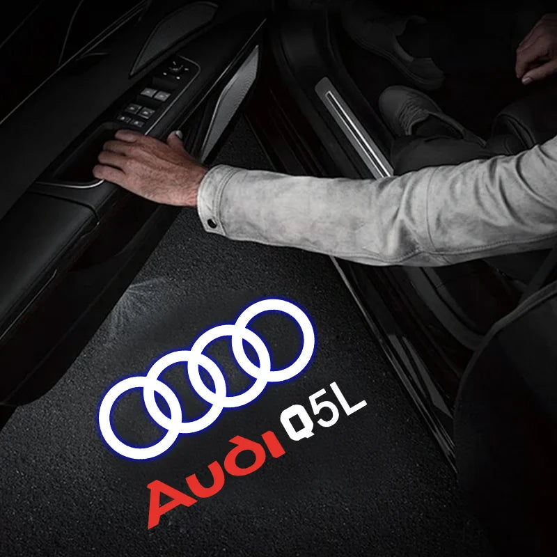 LED Car Door Logo Projector Welcome Light Laser for Audi A1, A3, A4, A5, A6, A7, A8, Q3, Q5, Q7, TT (B5, B6, B7, B8, C5, C6, C7, 8V) Premium Car Accessory