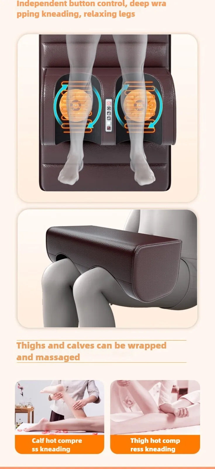 Electric Full Body Massage Mattress With Heating Hand Control.