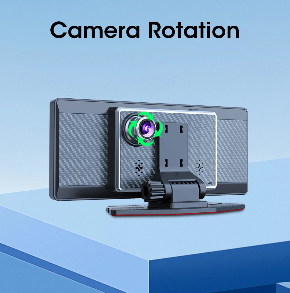 VTOPEK 8.1" 2.5K Car Dash Camera – Wireless CarPlay & Android Auto Display, GPS Navigation, WiFi DVR with Rear Camera