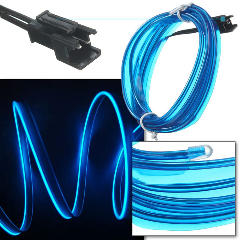 5M Car Interior LED Neon Strip Light USB – Flexible EL Wire Ambient Lighting Decorative Lamp for Auto DIY Atmosphere