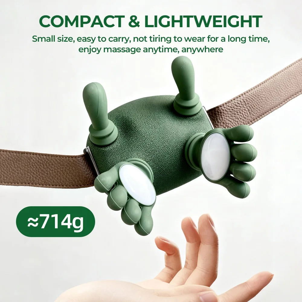 Wireless Bionic Finger Neck & Shoulder Massager with Deep Kneading Trapezius Therapy and Brushless Motor for Cervical Relaxation