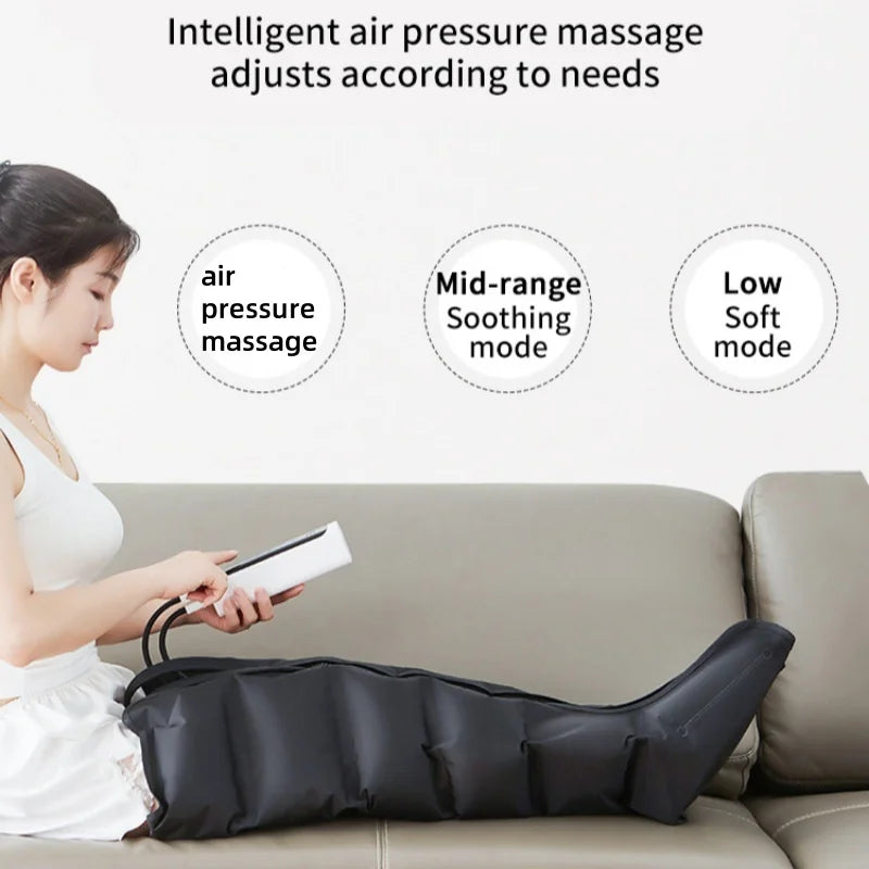 JinKairui Extended Electric Air Compression Leg Massager with Remote Control for Deep Thigh, Calf, and Foot Relaxation 🦵✨