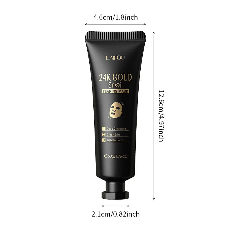 LAIKOU 24K Gold Sakura Peeling Face Mask Anti Wrinkle Whitening Blackhead Removal Facial Tear Off Mask