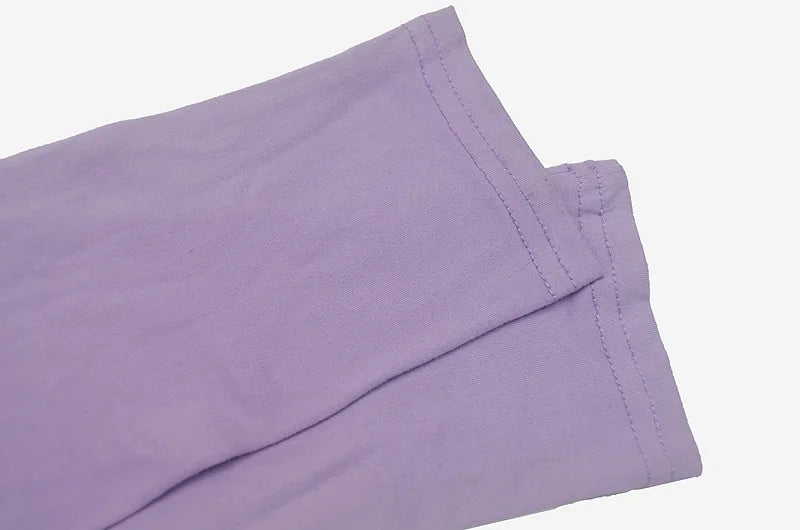 High-neck Purple Long-sleeved Pleated Tie-up Dress Skirt.