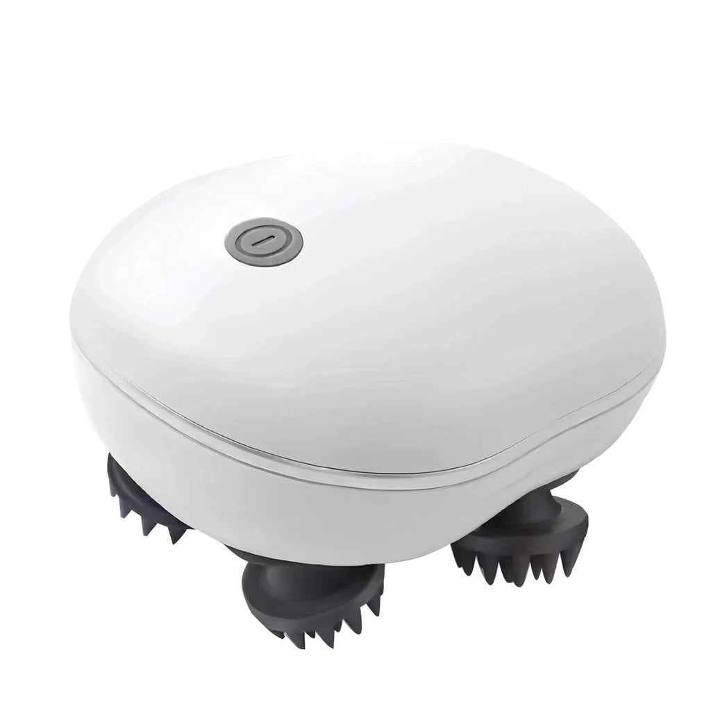 Adjustable speed scalp massager with red light therapy and soft silicone heads for deep relaxation 💆‍♀️✨