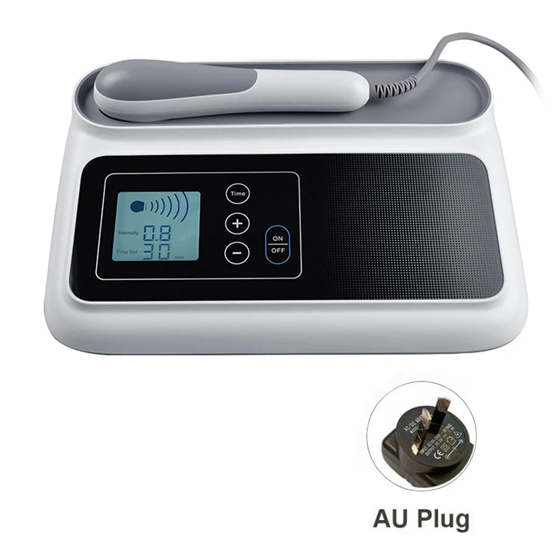 Drug-free ultrasound therapy machine designed to relieve muscle soreness and joint discomfort with digital LCD screen ⚡🧠