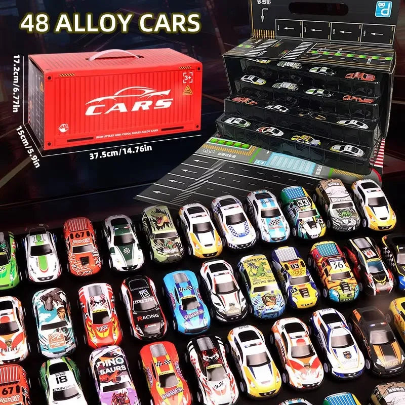 48-Piece Alloy Toy Car Set – Racing and Classic Model Cars in Gift Box, Great for Children’s Christmas or Birthday Gifts