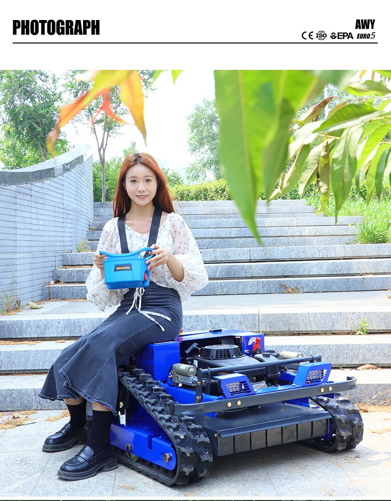 Crawler RC Lawn Mower – Personalized 550mm Cutting Width -Industrial-Grade Remote Grass Cutter, CE & EPA Certified