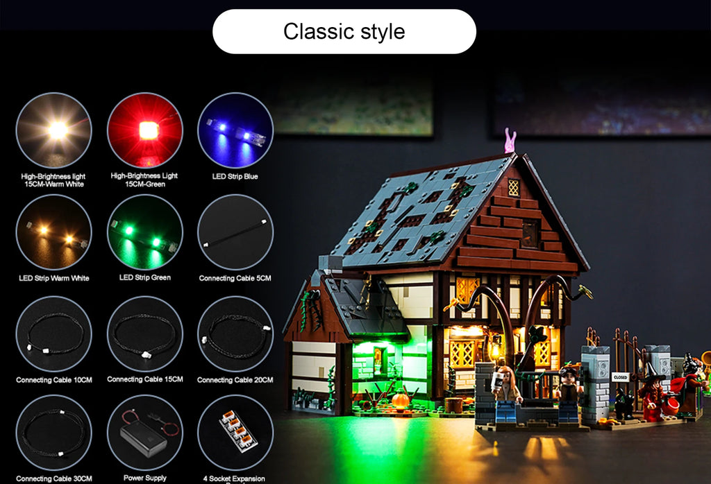 Vonado 21341 LED Light Kit for Fantasy House Building Blocks (Model Not Included)