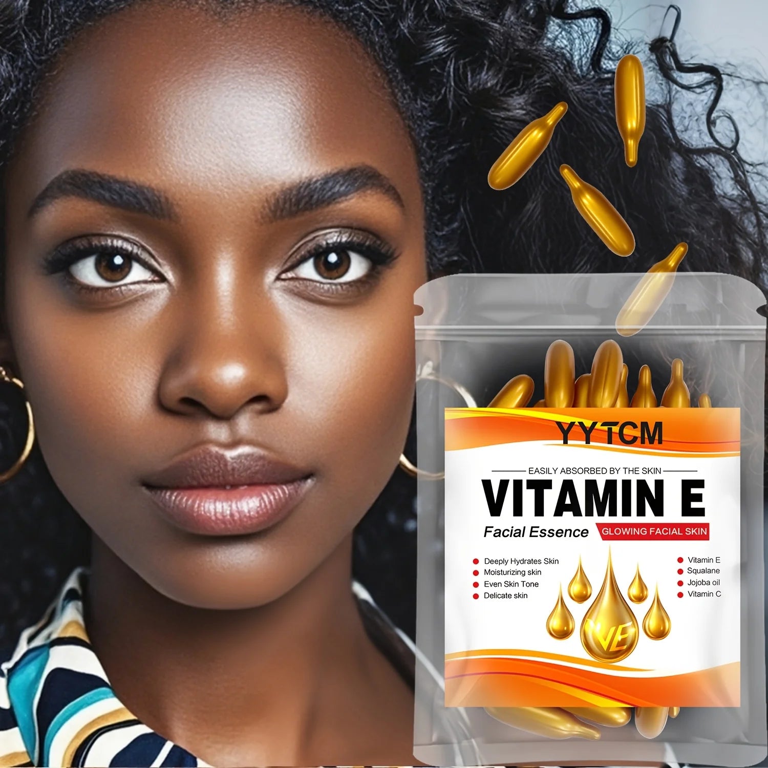 Vitamin E Deep Moisturizing Capsule Essence, Hydrates and Smoothest the Skin.