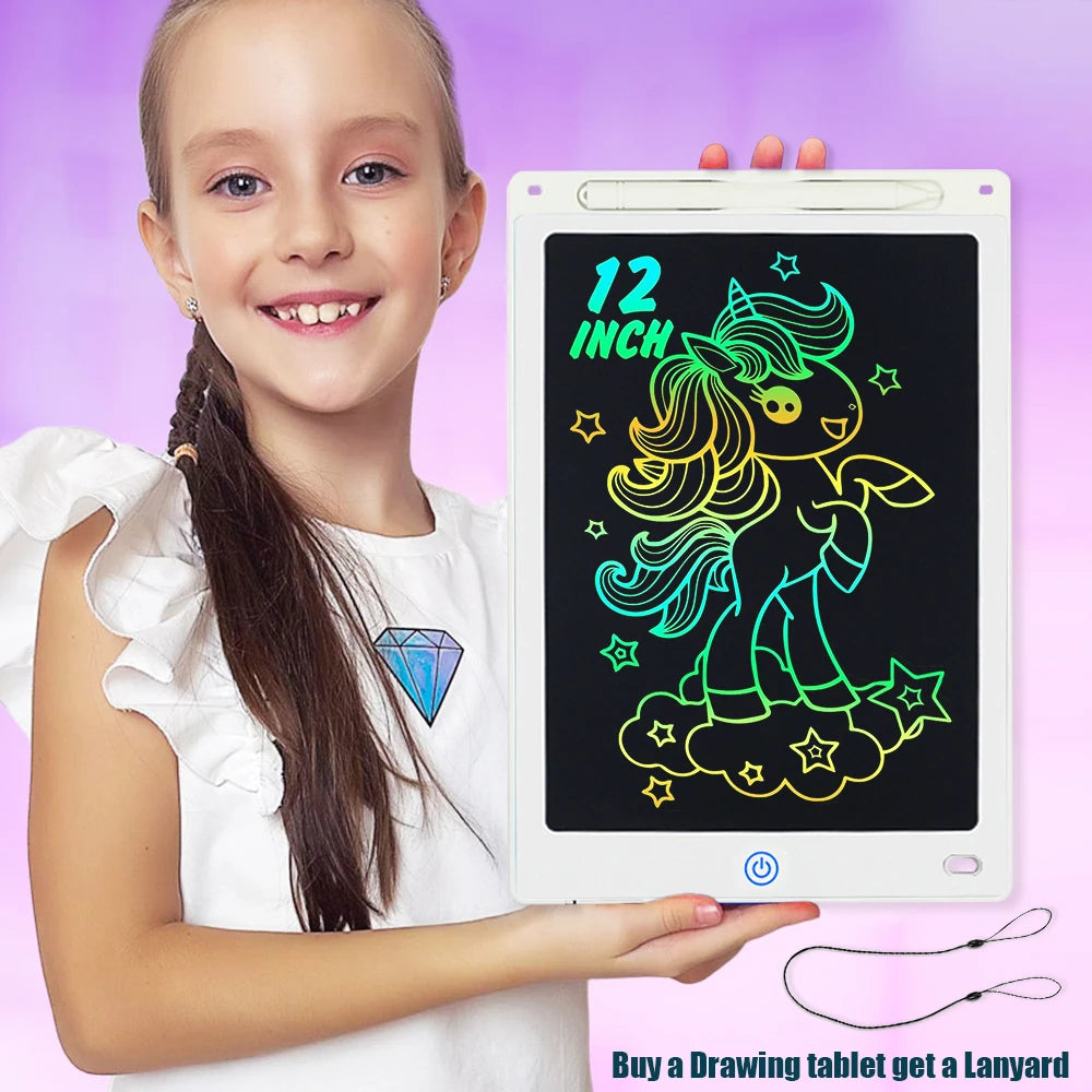 LCD Drawing Tablet 8.5/10/12/16 Inch – Cartoon Digital Writing Board, Creative Toy Gift for Kids Ages 3–8