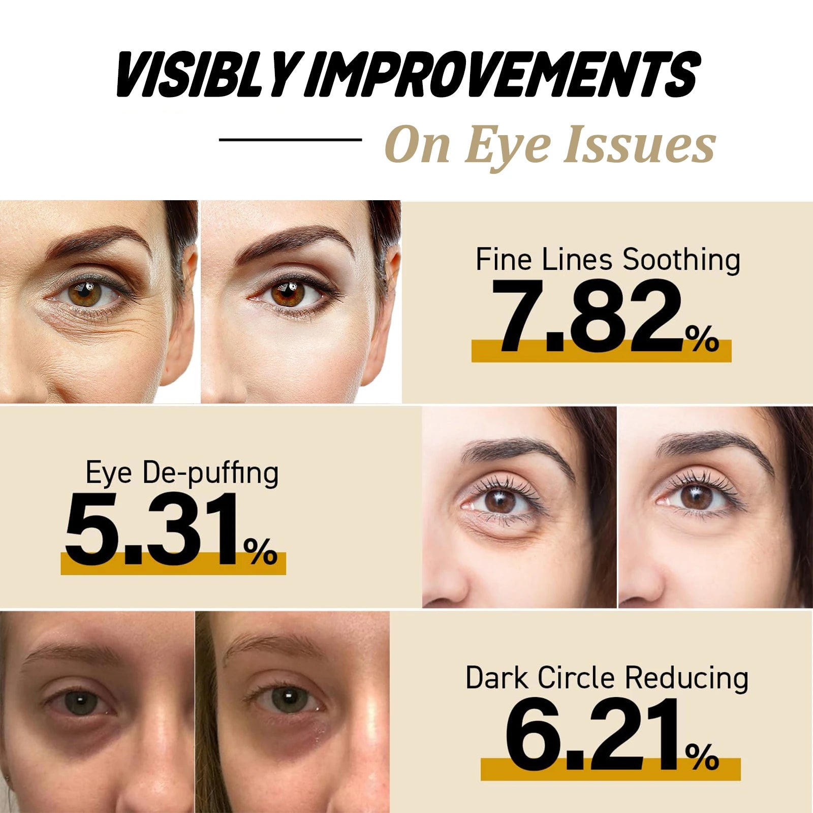 Snail Eye Cream Stick Collagen Fade Fine Lines Wrinkle Lightening Dark Circles.