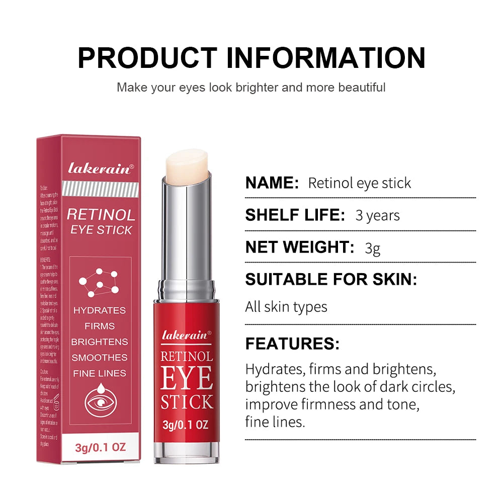 Retinol Eye Cream Lightening Dark Circles Firming Skin Instant Eye Repair Serum Stick