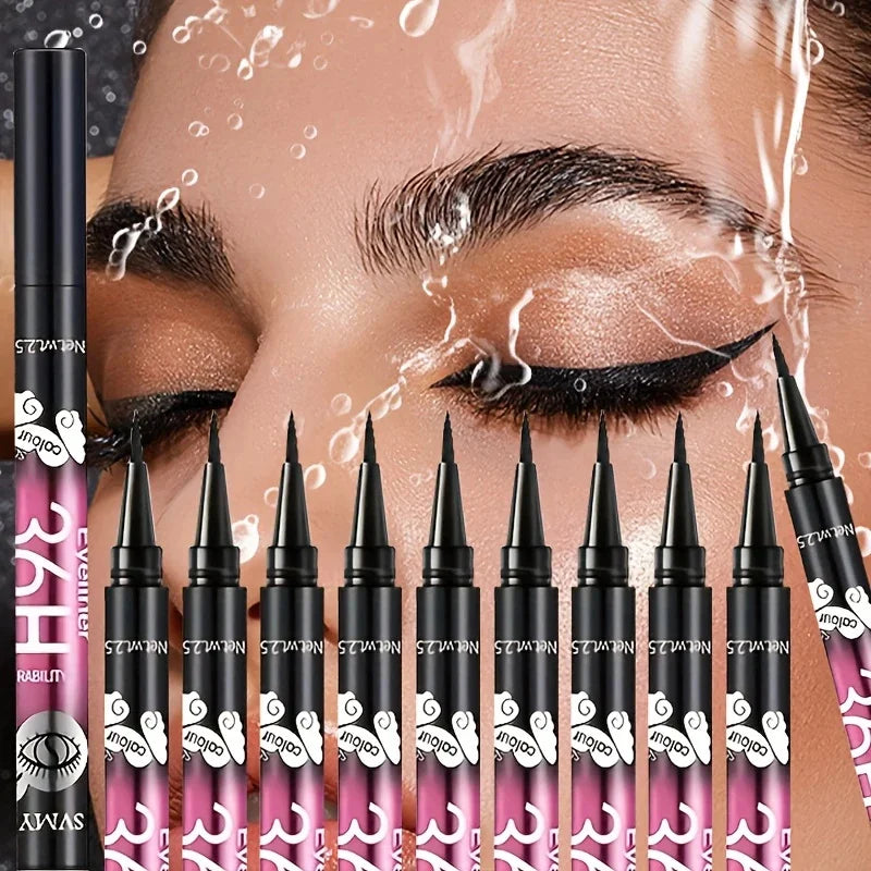 12 PCS Hot Make Up Ultimate Black Liquid Eyeliner Long-lasting Waterproof Eye Liner Pencil pen
