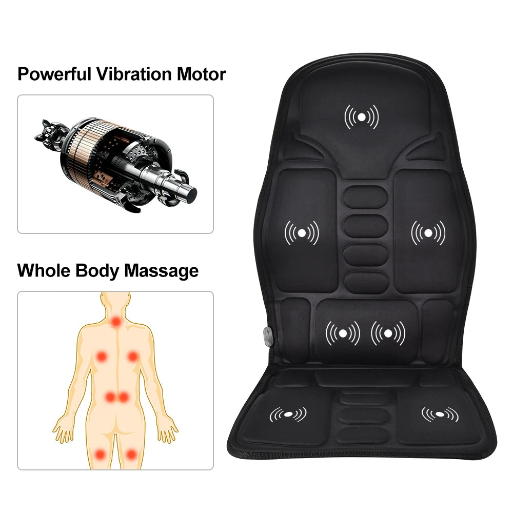 Electric Back Massager Infrared Full-Body Massage Chair.