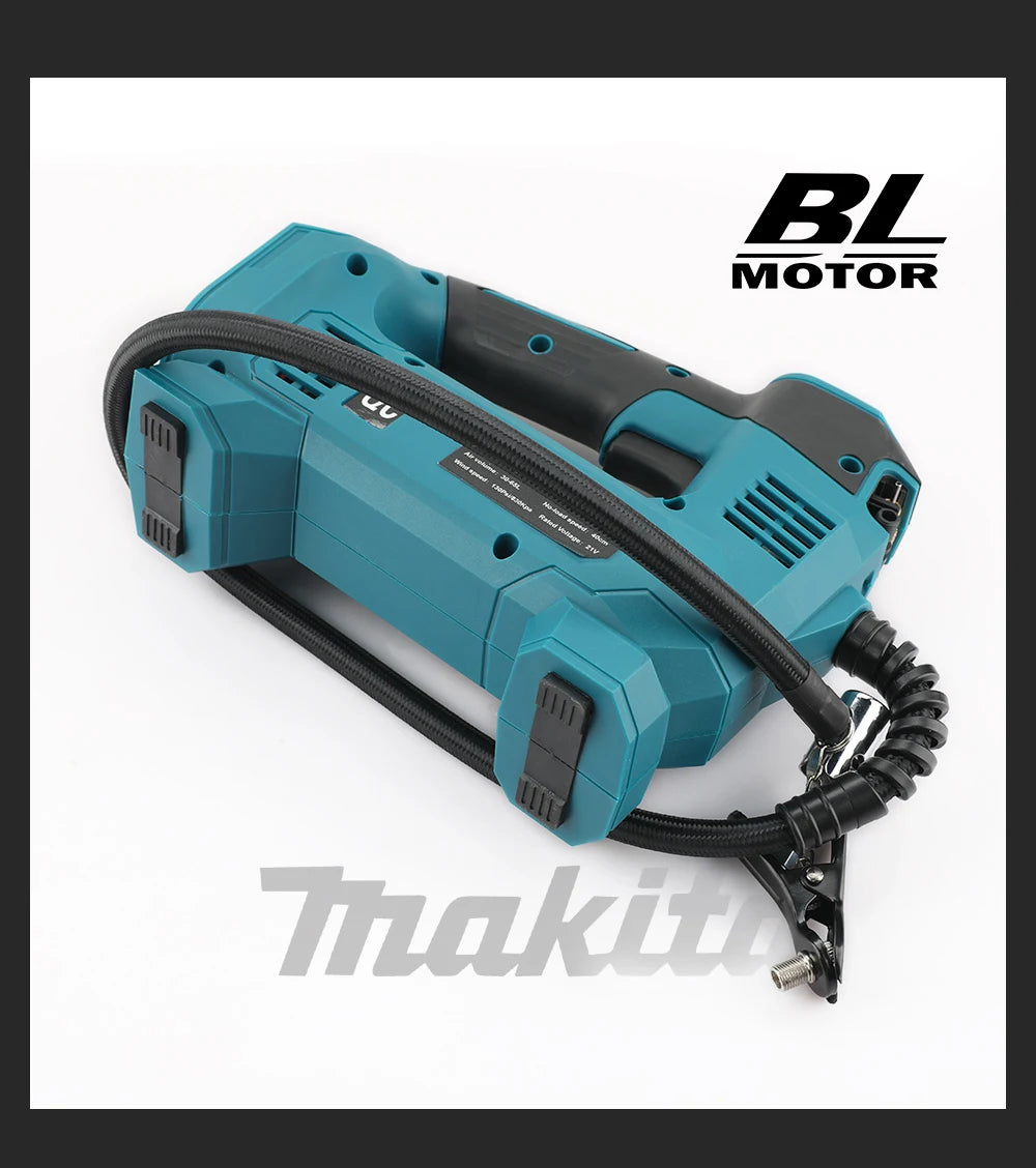 Portable Air pump 18V Battery Lithium-Ion Cordless Inflator For Car Tyre Inflator Electric Motorcycle Pump (No Battery)