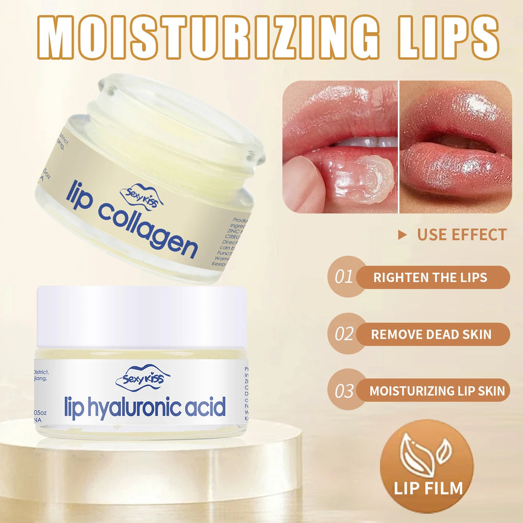 Hyaluronic acid collagen Sleep lip mask.