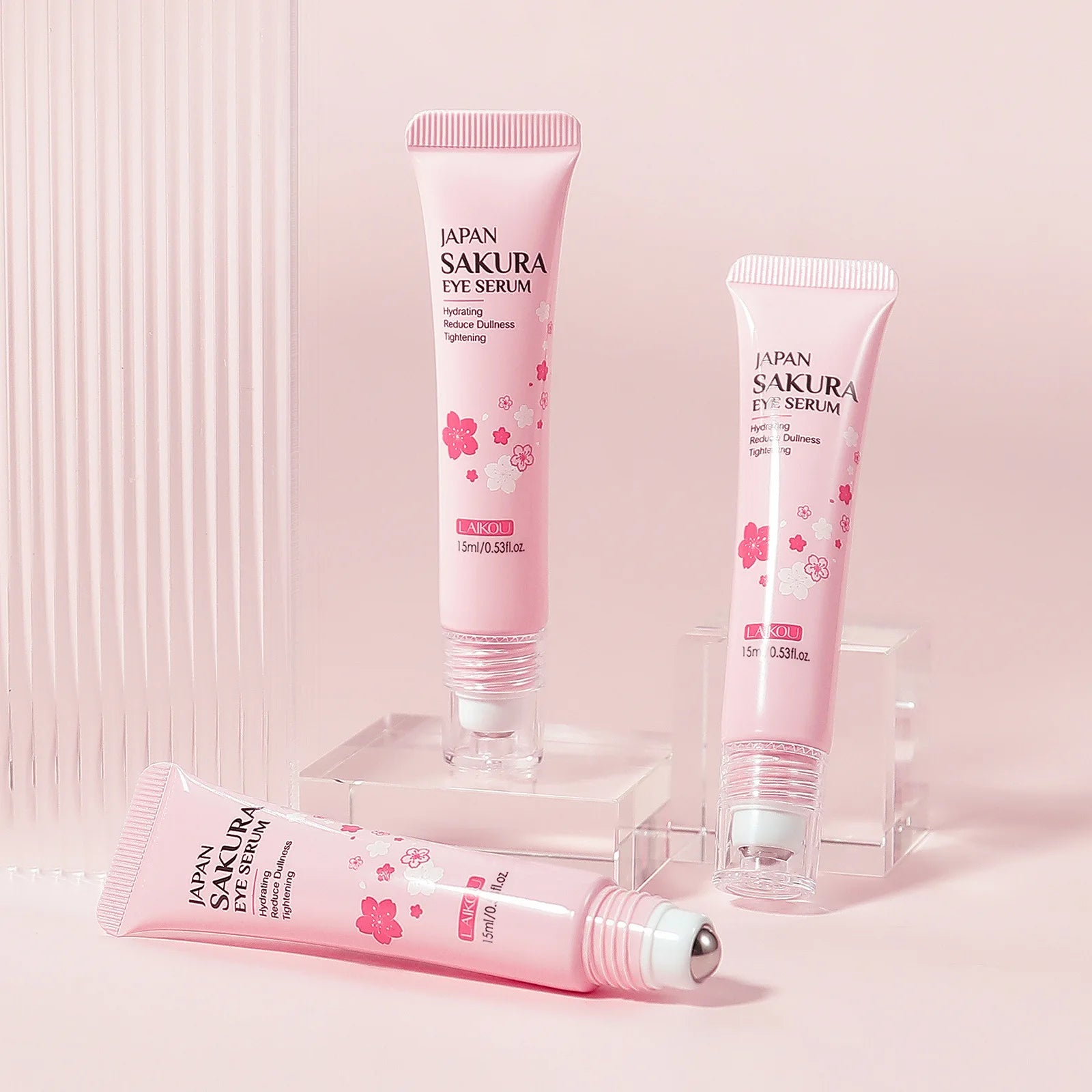 Sakura Eye Serum Roller Massage Hyaluronic Acid Skin Care