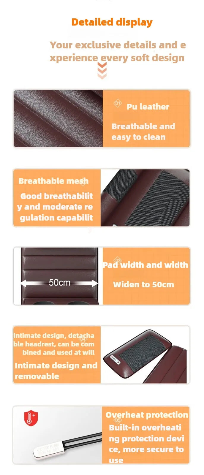 Electric Full Body Massage Mattress With Heating Hand Control.