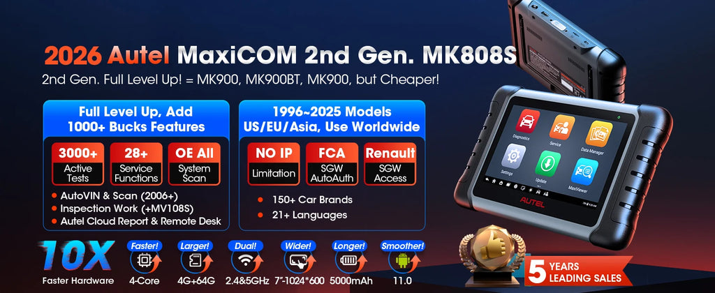 Autel MaxiCOM MK808S OBD2 Scanner Automotive Car Diagnostic Tool