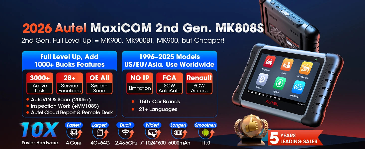 Autel MaxiCOM MK808S OBD2 Scanner Automotive Car Diagnostic Tool
