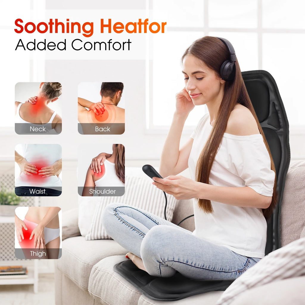 Electric Back Massager Infrared Full-Body Massage Chair.