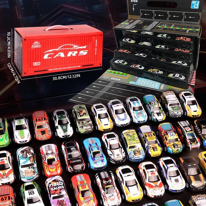 48-Piece Alloy Toy Car Set – Racing and Classic Model Cars in Gift Box, Great for Children’s Christmas or Birthday Gifts