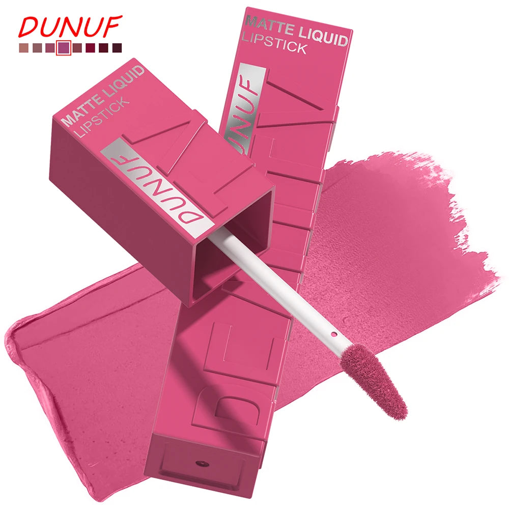 Matte velvet smooth easy-to-apply tube lip gloss waterproof.