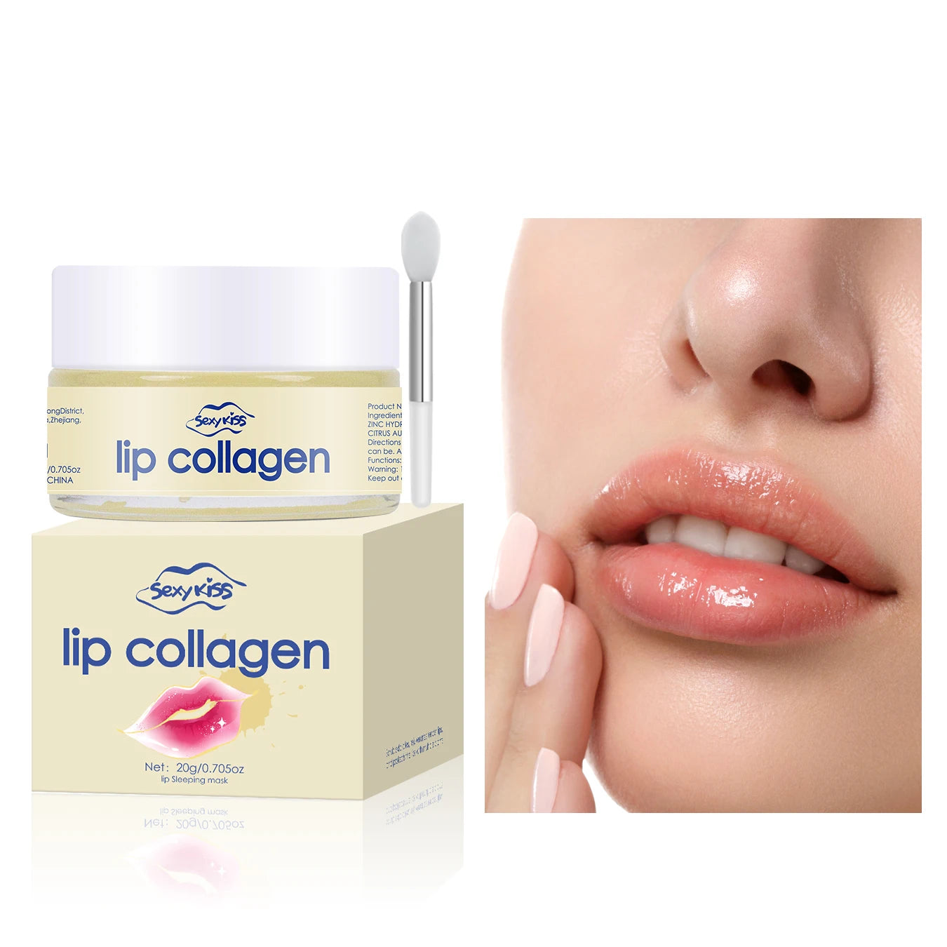 Hyaluronic acid collagen Sleep lip mask.