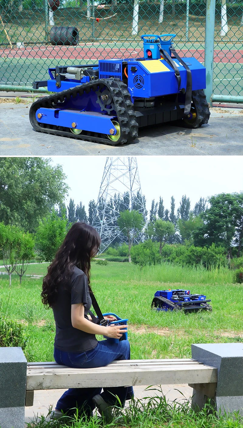 Crawler RC Lawn Mower – Personalized 550mm Cutting Width -Industrial-Grade Remote Grass Cutter, CE & EPA Certified