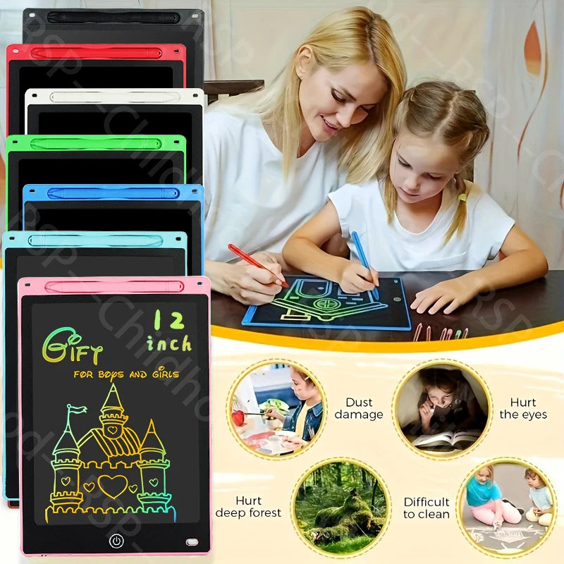 12-Inch Premium LCD Writing Tablet – Electronic Handwriting Board and Digital Drawing Pad for Kids’ Creative Learning and Fun