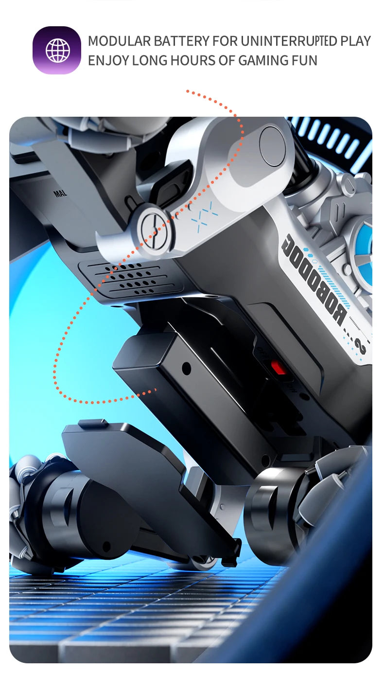 New 2.4G Remote-Control Robot Dog – Singing, Dancing, Follow Mode with 360° Rotating Cannon Toy for Kids